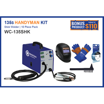131S STICK Welder Handyman Kit 10 Piece Weldclass WC-135SHK 