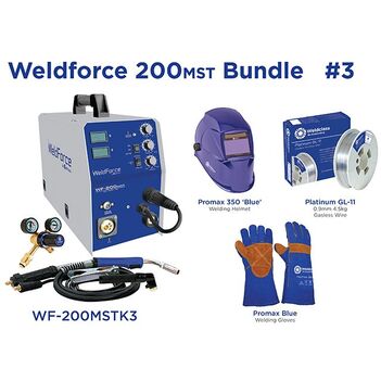 Weldforce WF-200MST MIG / Stick / TIG Welder Bundle Weldclass WF-200MSTK3