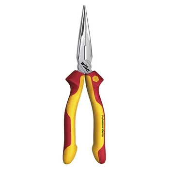 200mm Needle Nose Pliers, Professional Electricians, Straight VDE 1000V Insulated WIHA WH-40829