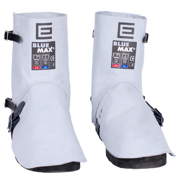 Chrome Leather Welders Spats (supported) - Strap and Buckle Closure Elliotts WS7SB 