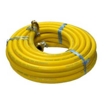 1" x 20mt Yellow Rubber Fitted Compressor Hose