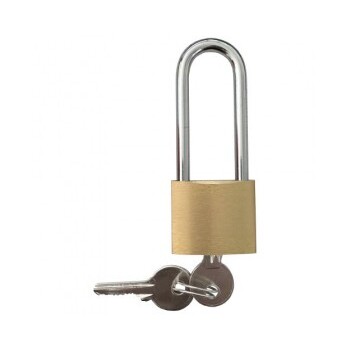 50mm Security Brass Long Shackle Padlock ZTPL50LS